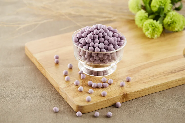 Wholesale Bubble Tea Ingredients Taro Flavor Raw Tapioca Pearl Ball 9.5mm Made In Taiwan