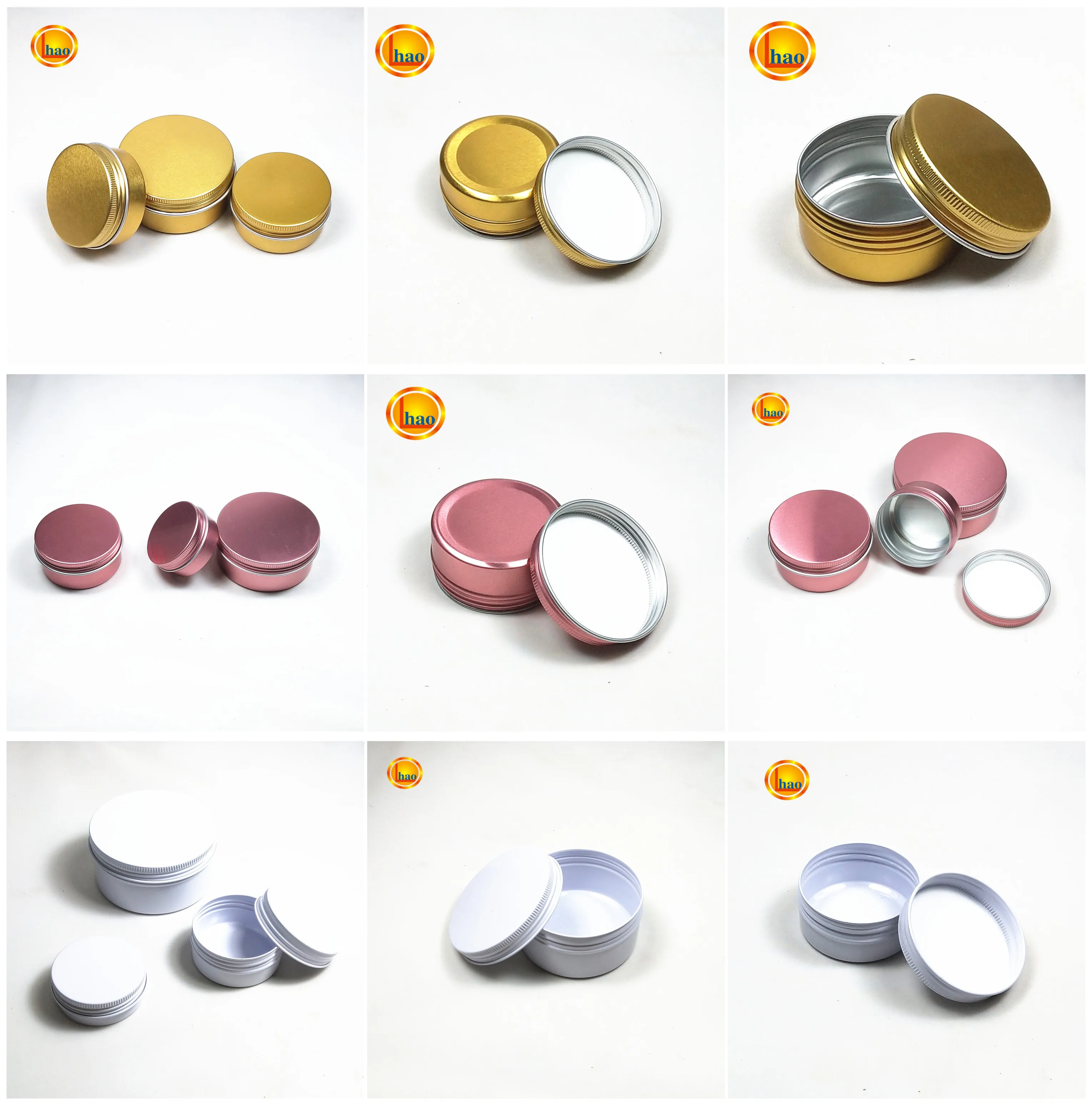 
Wholesale 5ml to 250ml empty metal candle jars 