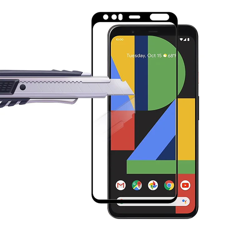 MRYES factory hot sale protective film Mobile Phone Silk print Tempered Glass Screen Protector For Google Pixel 4 4xl