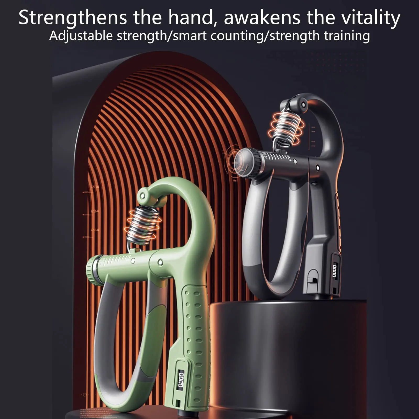 Hand Grip Exerciser With Counting Function Finger Strengthener Hand Weighted Rings to Help Reduce Hand Fat