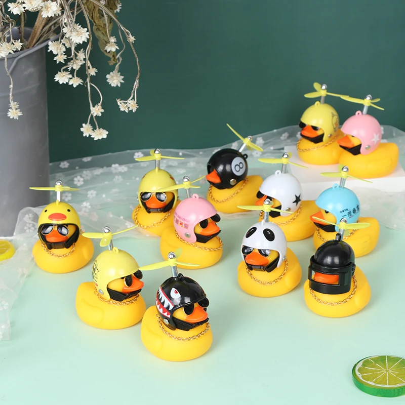 1pc Lovely Small Yellow Rubber Duck Car Goods Gift Wind-breaking Wave-breaking Duck For Car Ornaments Auto Interior Decoration