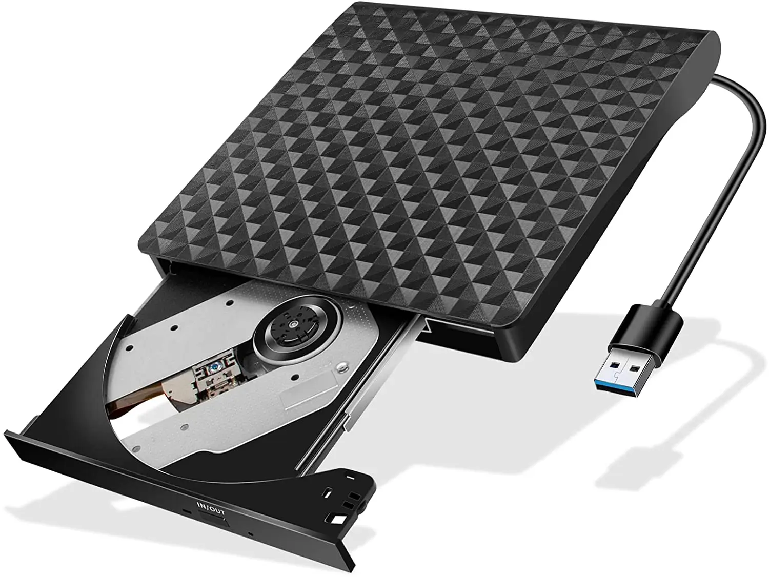 Best Selling Slim External CD Drive USB 3.0 Portable Read CD Player Win 11mac External CD Drive, DVD rw Writer