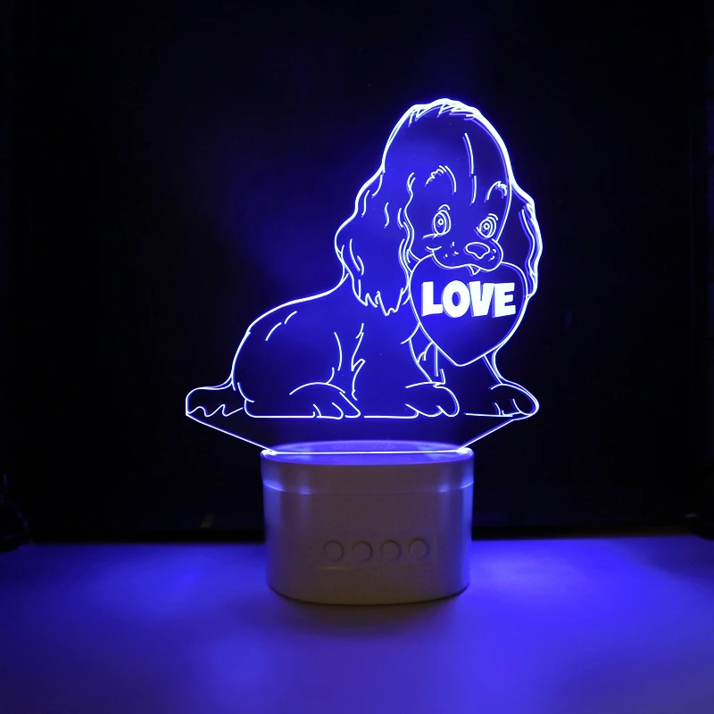 Wireless Multi-function bluetooth Speaker Colorful Light Led ABS Base TF Card Speaker Charging Battery Removable Music Player