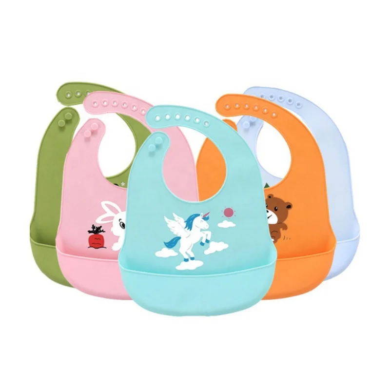 
BPA Free Food Grade Silicon bibs beige waterproof blank baby bibs Manufacturers Supplier 