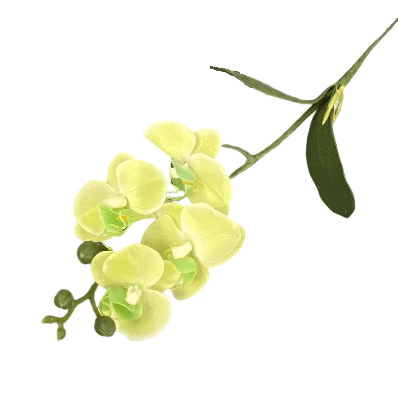 Wholesale High Quality Artificial Plastic 4 Heads Phalaenopsis Orchids Real Touch Latex Flowers