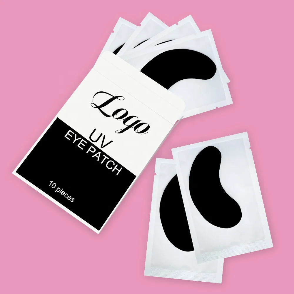 Custom Silicone Anti Uv Eye Pads Reusable black Under Eye Patch Reusable Silicone Eye Mask for UV LED lash extension