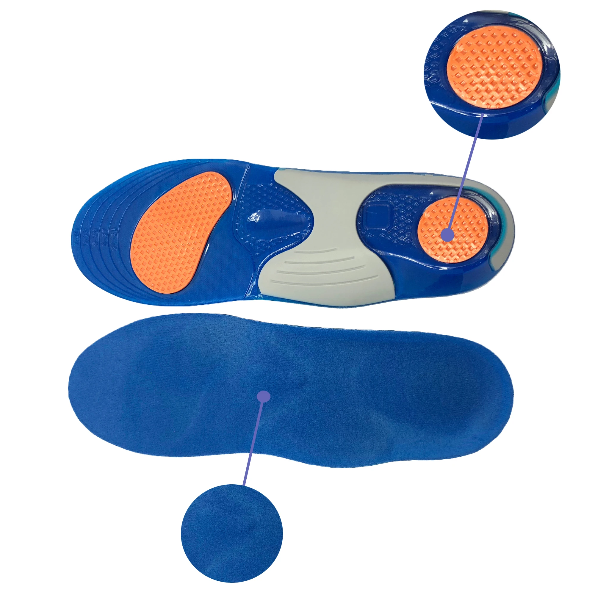 pu insoles for shoes orthotic orthopedic arch support 5 points flat insole