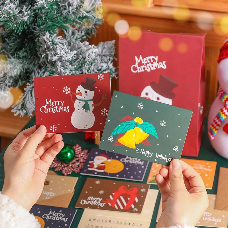 Customized Personalized Christmas Greeting Card Printing Cards with Envelopes