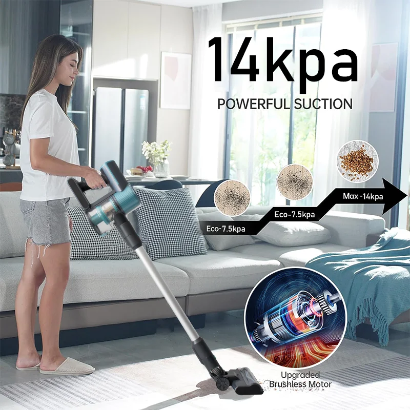 2024 Good Quality Cordless Vacuum Cleaner Stick Vacuum with Brushless Motor Anti-Tangle Vacuum Cleaner For Carpet Hard Floor