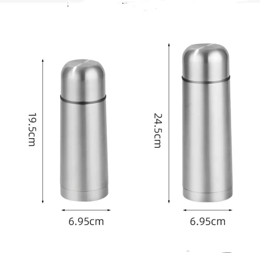 350ML/500ML750ML/1000ML classical double wall stainless steel thermos vacuum flasks bullet shape