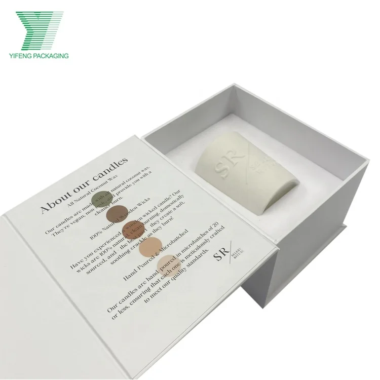 Wholesale Luxury Premim Packaging Gift Candle Boxes Custom Fancy Design Logo Rigid Paper candle glass jars packaging boxes