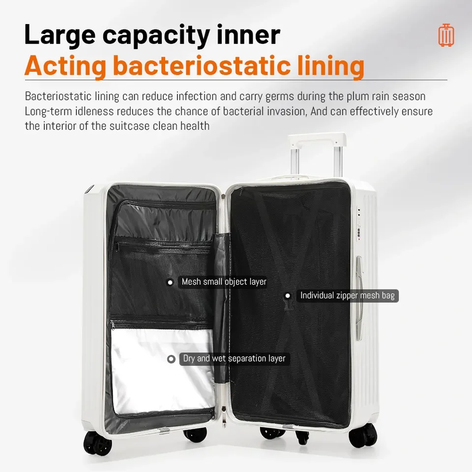 Pailox Business Carry-ons ABS PC widely trolley suitcase Travel Luggage multi-functional suitcase travel luggage set