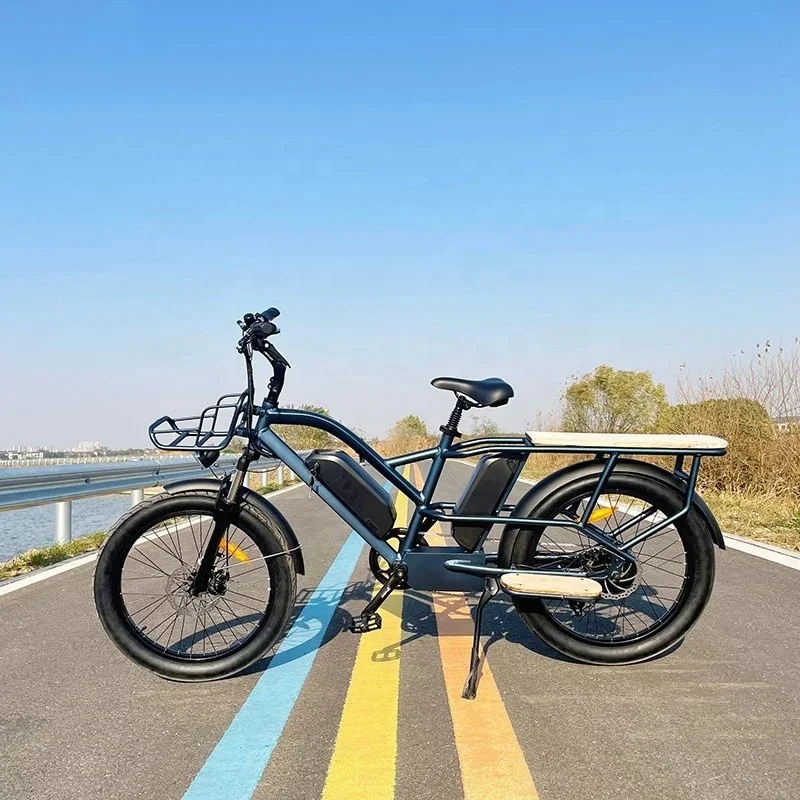 Mofun double lithium battery 500W/1000W cargo ebike electric bike bicycle with Double Baby Seat