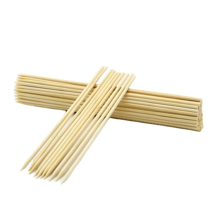 
Fujian china supply food grade 400x4mm single -pointed good quality bamboo skewer stick 