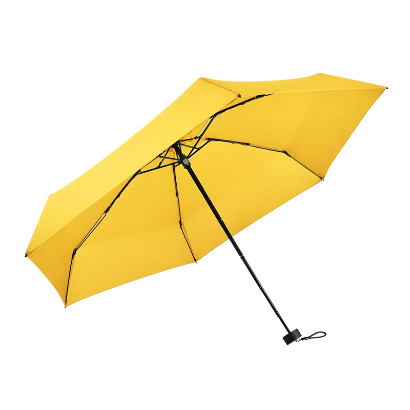 19 Inches Super Light Mini Small Umbrella Sun Protection Custom Logo Manual Open Flat Folding Umbrella