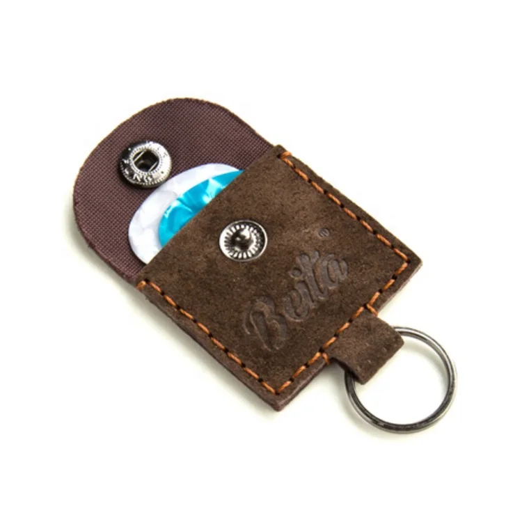 Брелок для монет, кожаные брелоки, черный держатель для гитары, брелок для ключей, чехол для гитары квадратной формы для парня