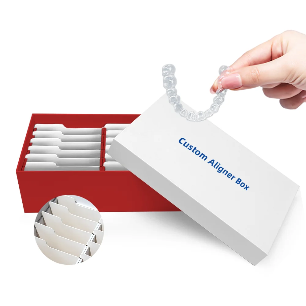 Gift Paper Cardboard Package Luxury Rigid Custom Lid And Base Boxes Dental Teeth Aligner Packaging Box