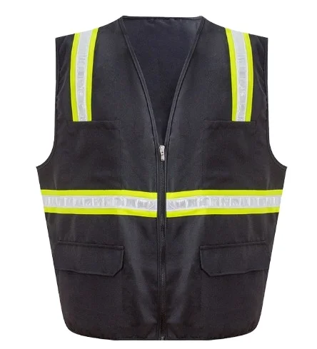 Yellow High visibility walking reflective safety vest