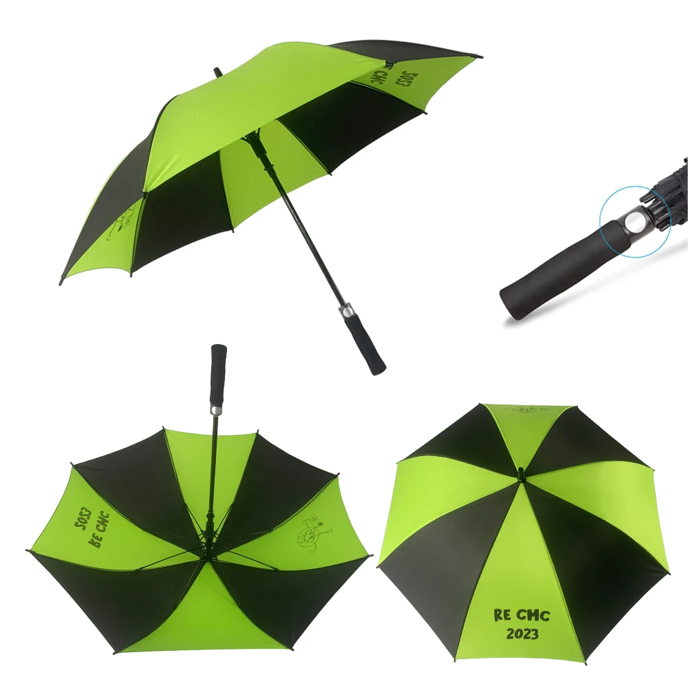 Manufacturer 23Inch 8ribs EVA Handle  Custom Umbrella  Promotional Straight Umbrella  With Logo Printing