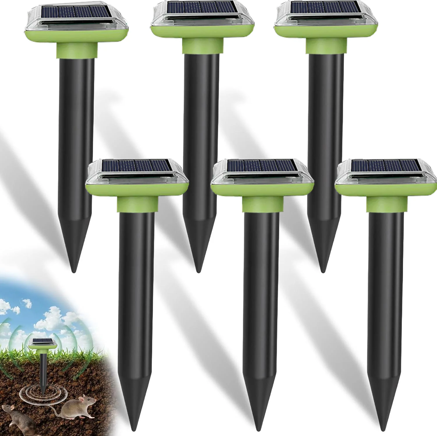 Ultrasonic Animal Repeller Control Mole Snake and Mouse Mosquito Killer