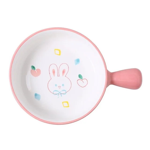 2021 Nordic Cute Kitchen Ceramic Noodles Salad Bowl Baking Dish Milk Pot