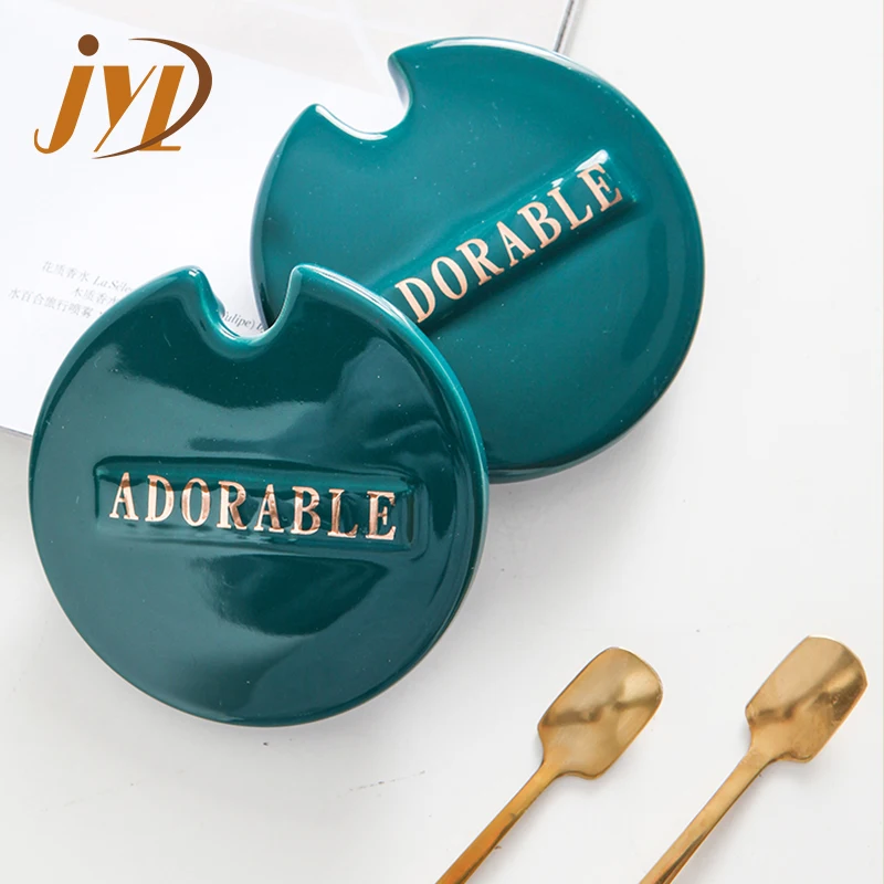Creative Corporate Gift Customized Logo Coffee Ceramic Mugs With Spoon In