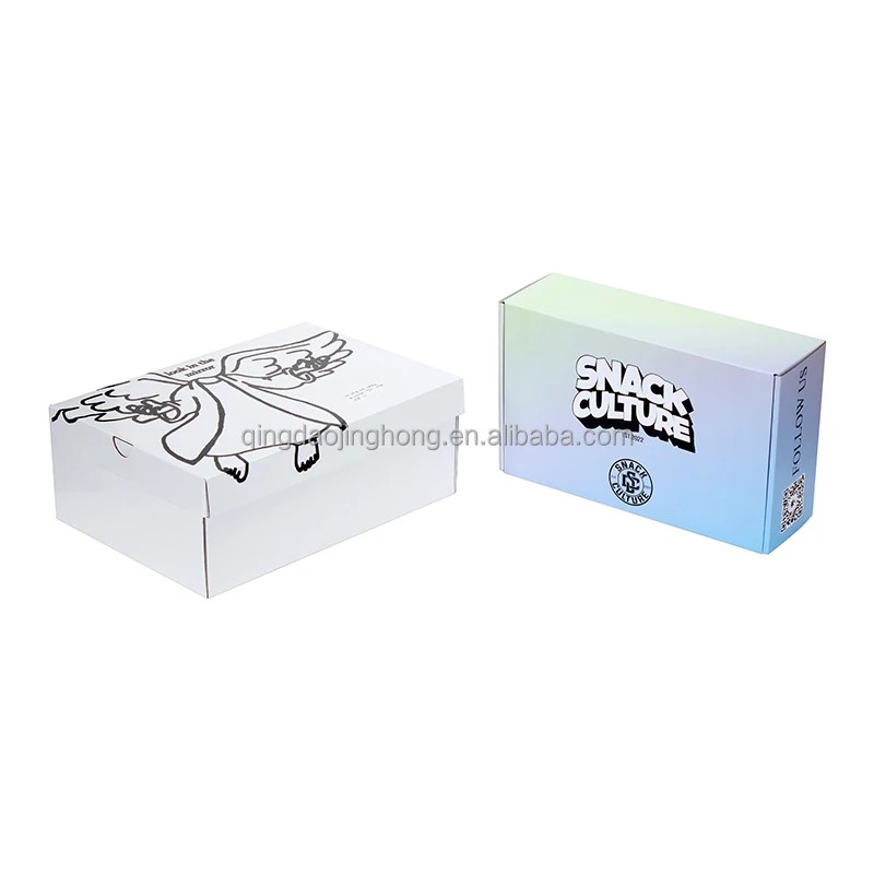 Wholesale Custom logo empty Children shoe gift boxes packaging Corrugated  box for shoe
