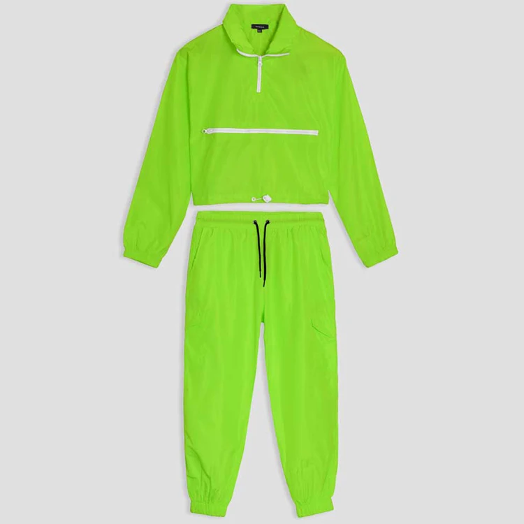 OEM Wholesale Custom Trouser With An Elasticized Cargo Pockets Fashion Womens Tracksuit Couple Polyester Tracksuits