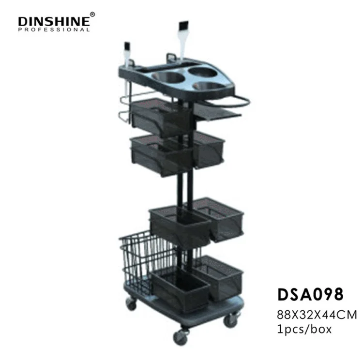 Hot Sale Multi function Plastic Lockable Hair Stylist Salon Working Car Beauty Salon Trolley