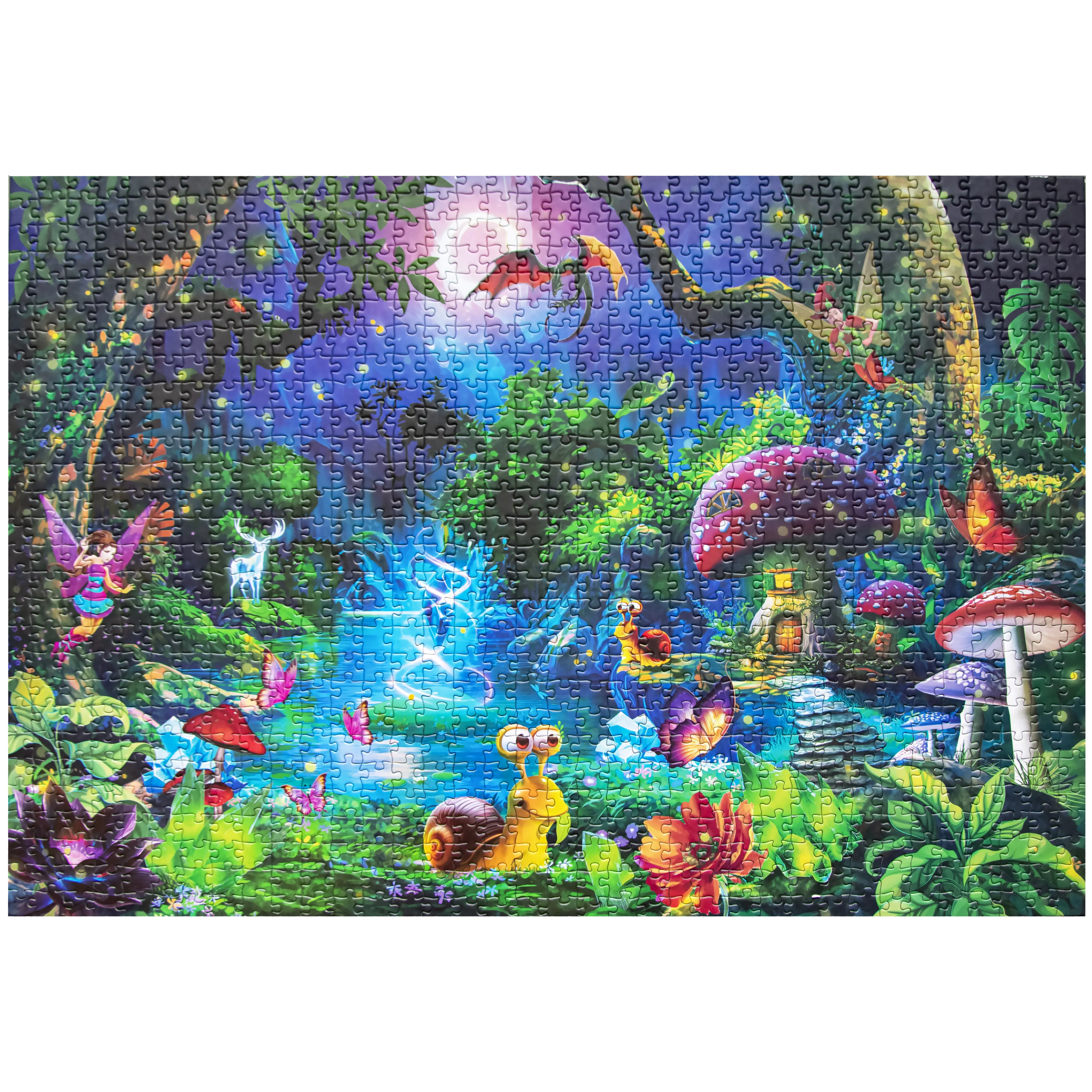 Замечательная зеленая головоломка с 1000 кусками