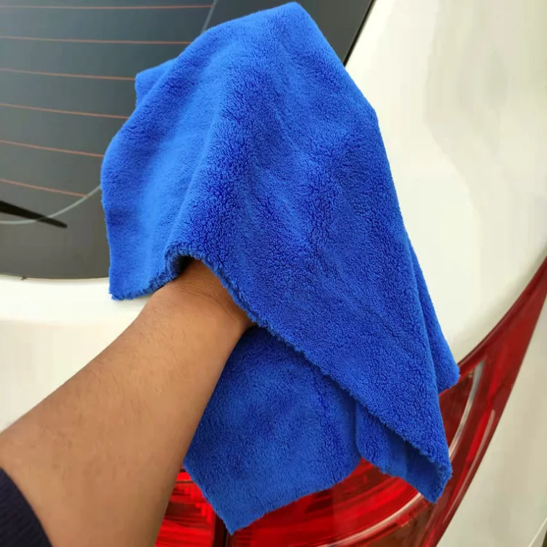 Edgeless Microfiber Towel Lint Free 500Gsm Plush Microfiber Edgeless Coral Fleece Towel