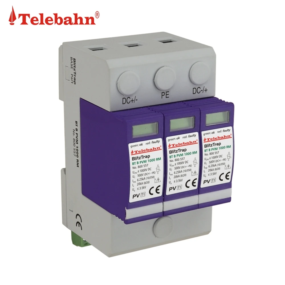 Устройство защиты от всплесков напряжения 3P 1000 В постоянного