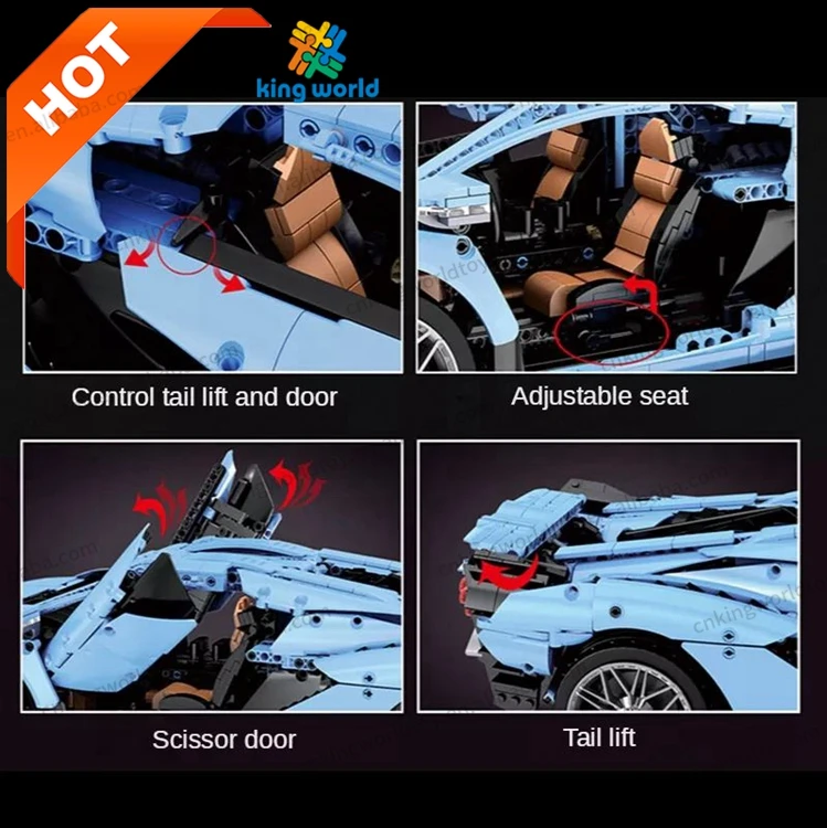 Hot sell Mould King 13056S+D RC model car plastic blocks building toys compatible with all major brand toys for big kids