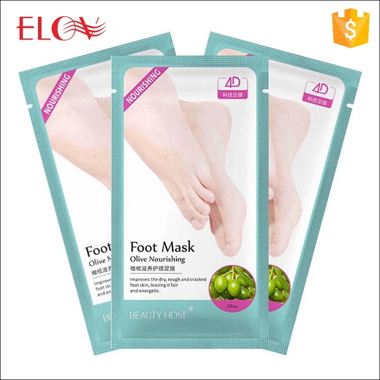 Korea Fashion Whitening And Moisturizing Foot Patch Popular OEM Service Olive Nourishing Skin Peeling Foot Mask For Sale