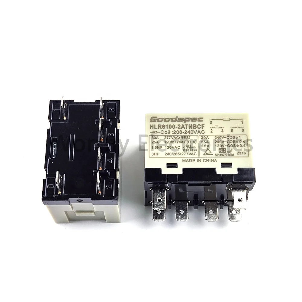 Электронный компонент электромагнитное реле постоянного тока 208-240VAC 30A 6PIN 2ATUBCF DIP HLR6100-2ATNBCF