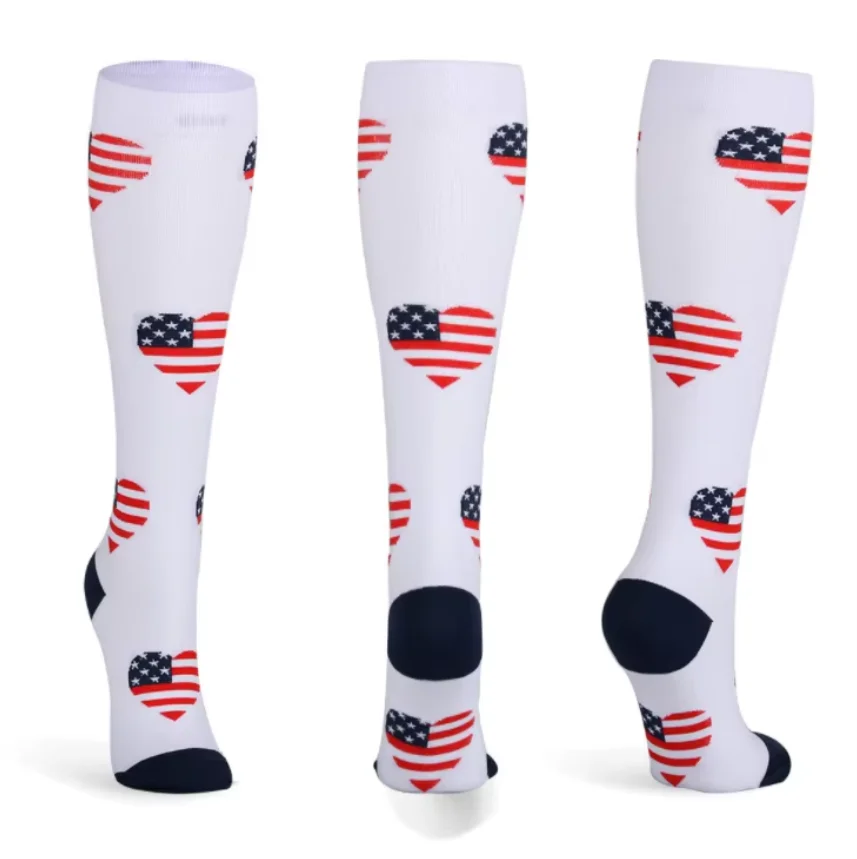 Women Men 20-30mmHg Compression Socks Best Support for Nurses Running Hiking Recovery