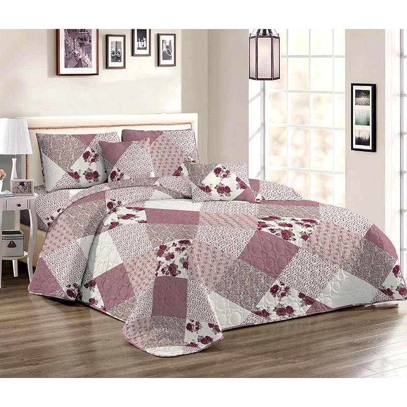 Wholesale Soft Bedding Sets Flora Pattern Quilts Bedspreads Sets for All Season