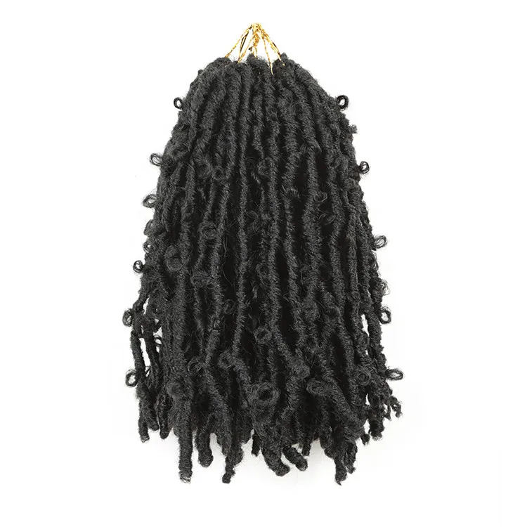 Crochet Hair Butterfly Bob Faux Locs Crochet Braids Synthetic Hair Extensions Butterfly Locs Hair