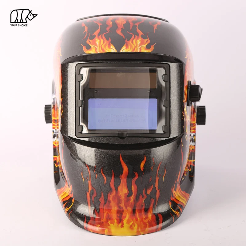 INWELT Popular Sticker Customized Solar Automatic Auto Darkening MIG TIG Welding Helmets with Decals
