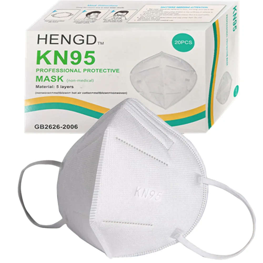 China GB2626 Certificate KN 95 Facemask Earloop 5 Layers Respiratory Protection Mouth Cover 5ply KN95 Face Mask