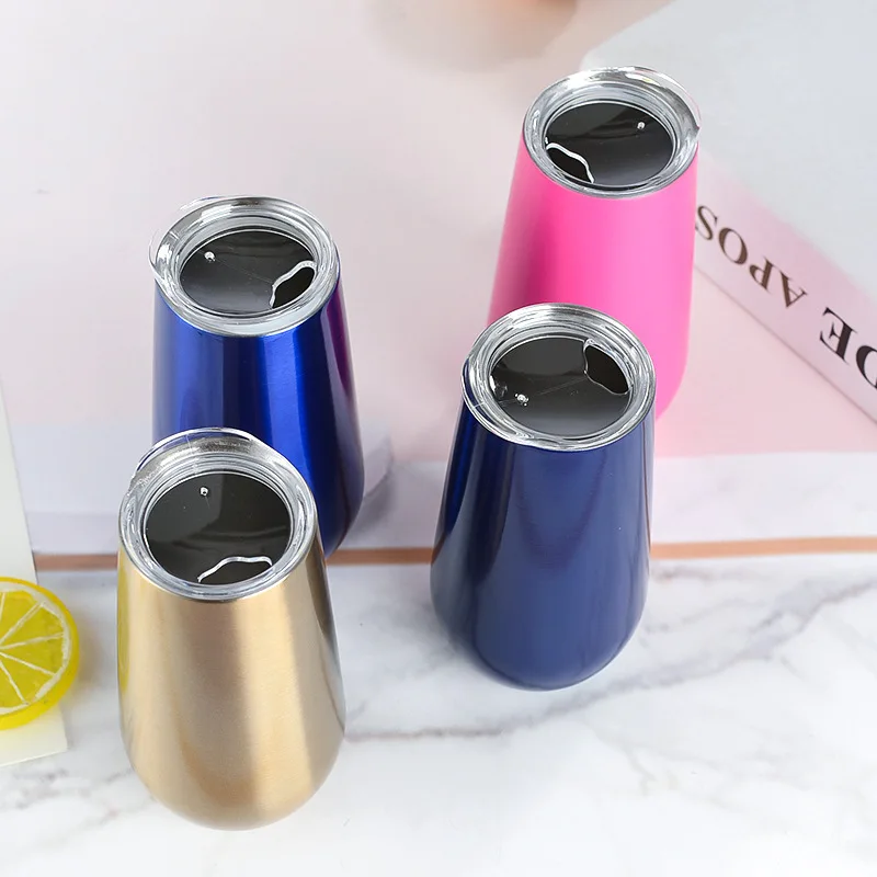 6oz Coffee Mug Double Wall Egg Mug Gift Tumbler Stainless Steel Vacuum Insulated Tumbler Cups Egg Tumbler Wine Mugs