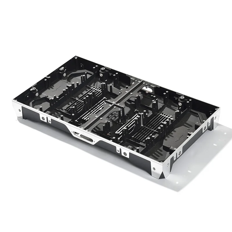 FM oem Die Casting Parts Fabrication service aluminum Indoor HD LED display wall frame shell case housing 600*337.5 cabinet