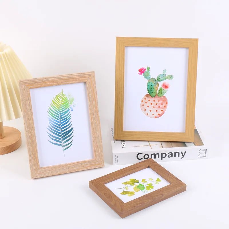 Factory Direct Wholesale Modern Style Multicolour Wooden Poster Picture Square Frames For Home Decor