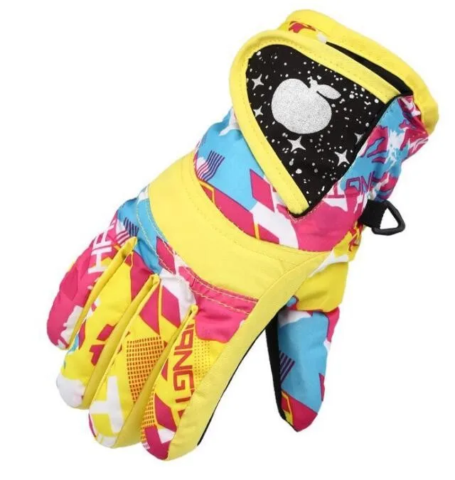 Comfortable Anti-Slip Cycling Ski Gloves for Kids Suitable Fit Warm Durable with Suitable Fit Outdoor Sports Including Travel