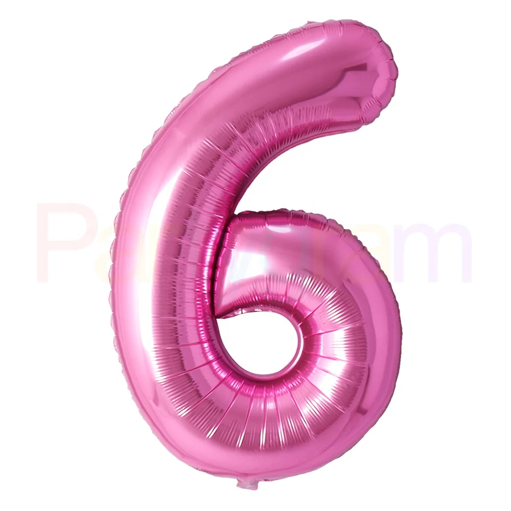 40 Inch  Pink Big Size Number TWO Foil Balloons Birthday Decorations Large Globe Figure Air Balloons