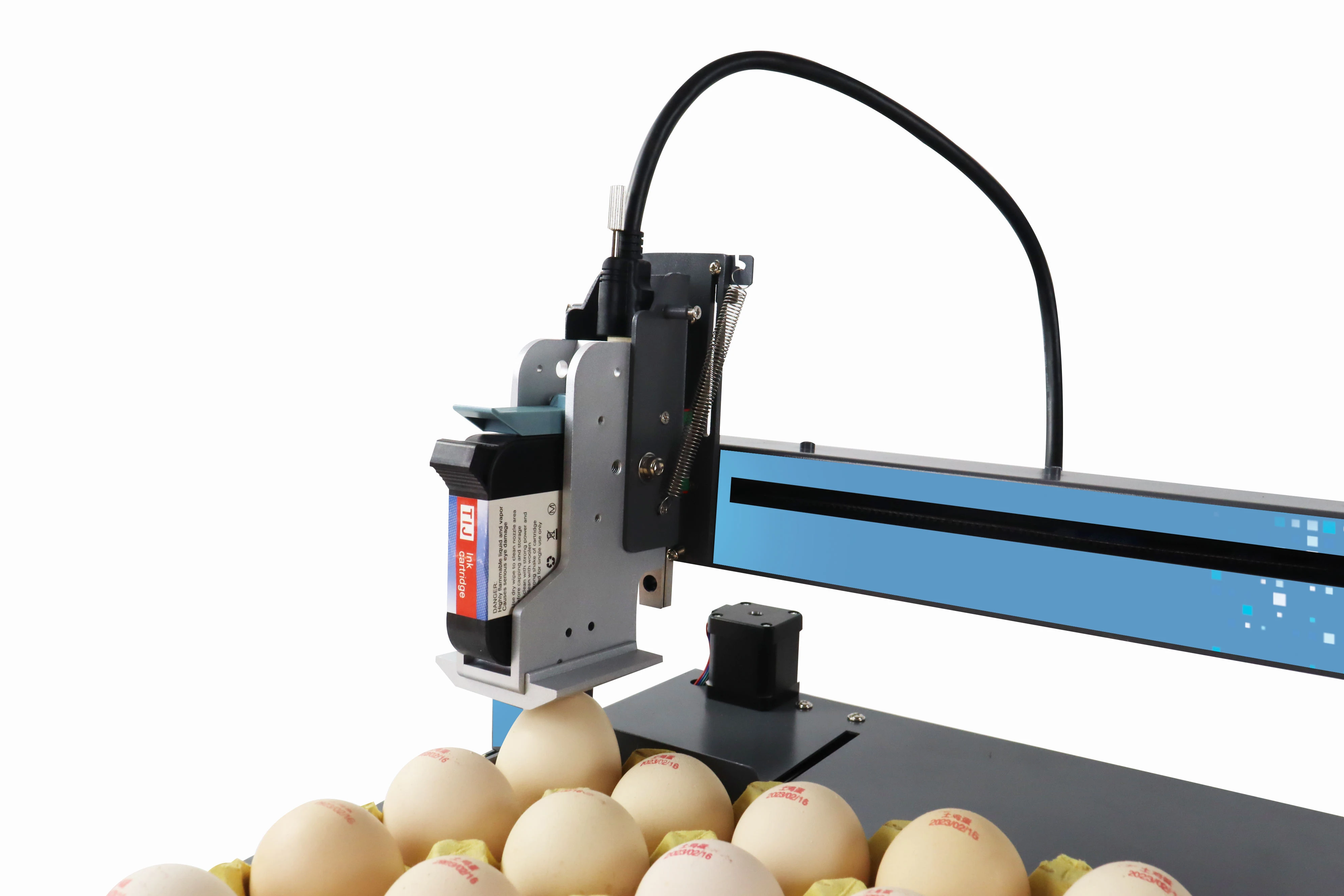 Smart Touch Single Head Logo Bar Code Screen Coding Printers Of Chicken Egg Fully Automatic Egg Inkjet Printer Machine