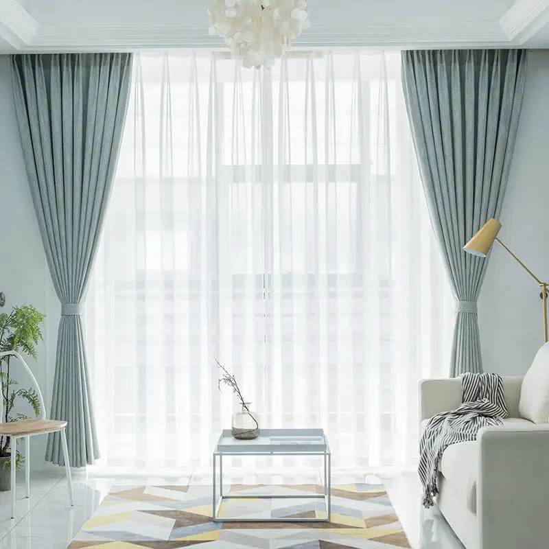 Innermor Curtains Nordic simple modern bedroom living room high-end atmosphere new fresh high shading