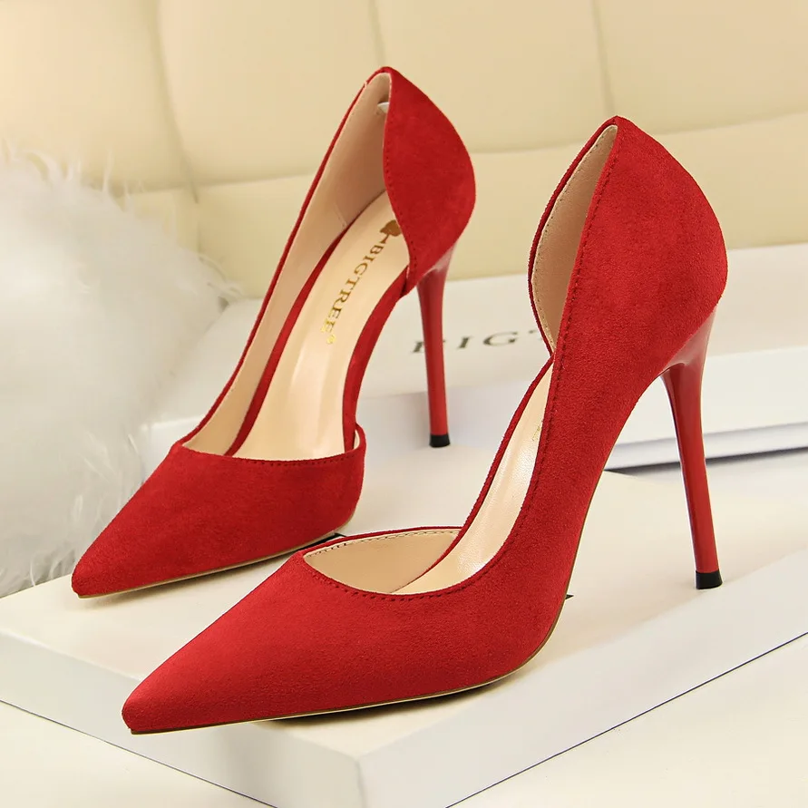 Escarpins Femme Talon Haut Bigtree Factory Red Pumps Pleaser Sexy Women ladies Heels Shoes 2021