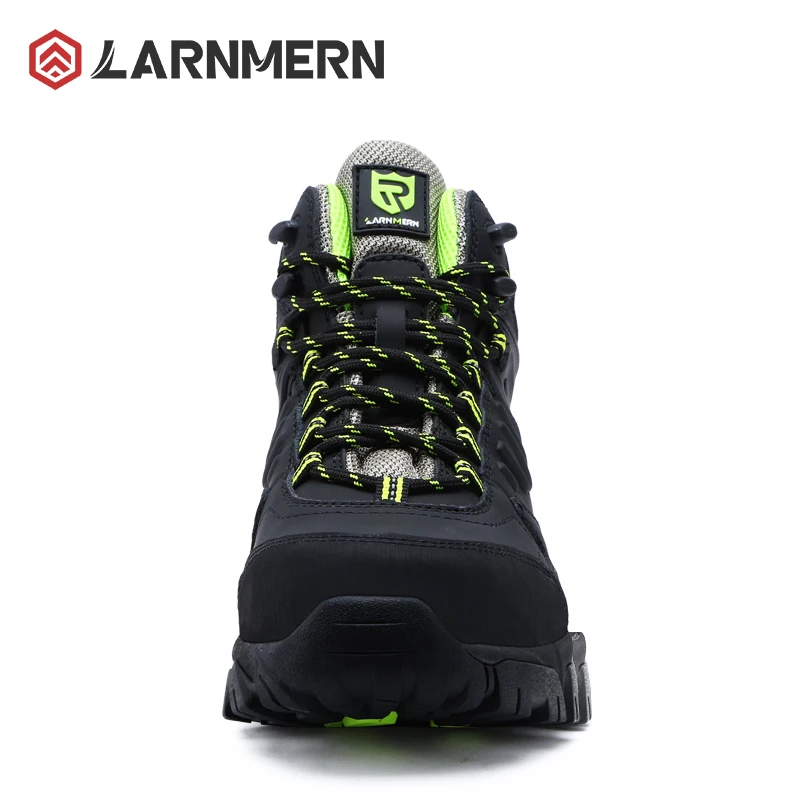 LARNMERN Safety Boots for Men Industrial Construction Genuine Leather Work Boots Puncture Proof Anti-Smash Anti-Slip ESD shoes