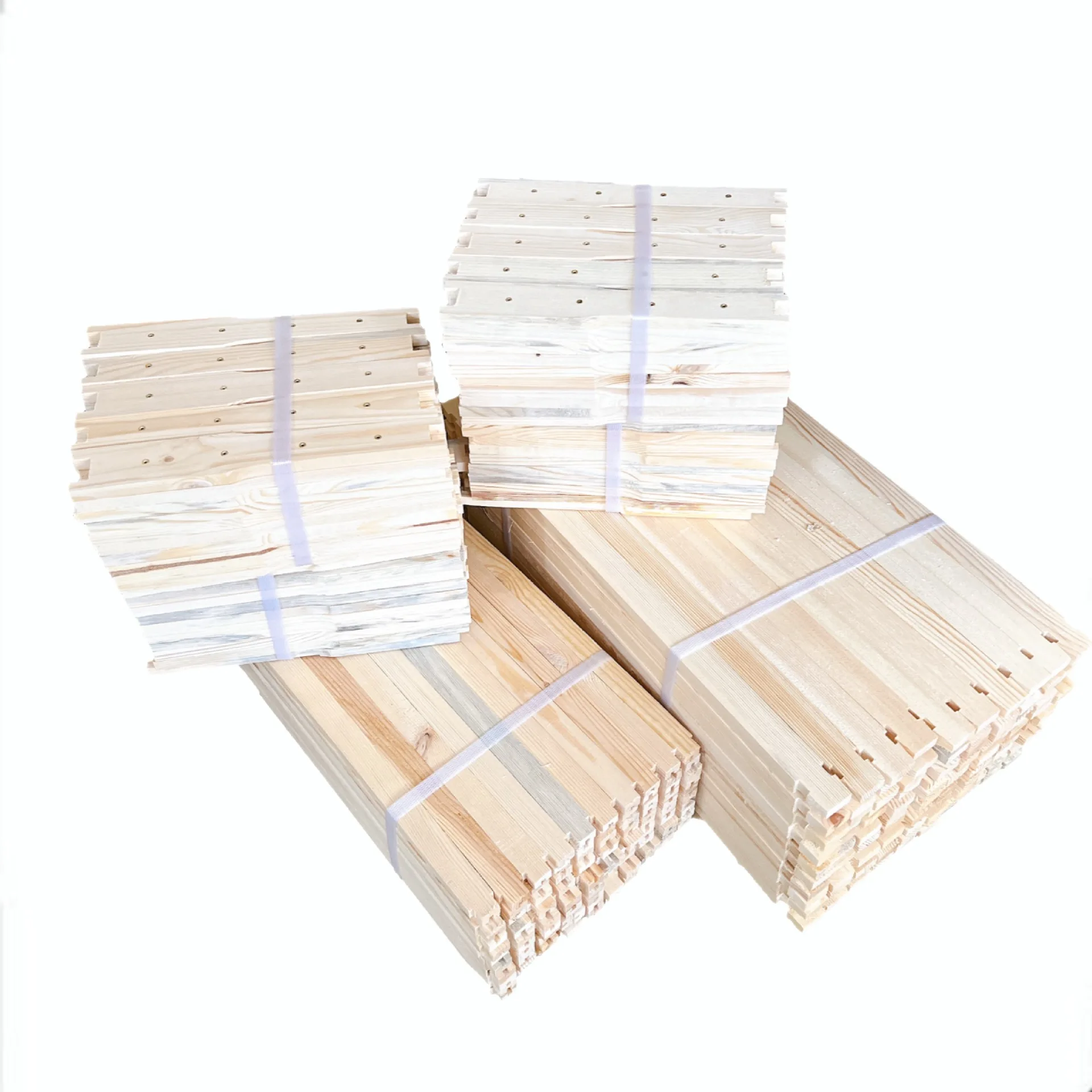 High Quality Pine Wood  Unassembled  Honey Beehive Frames for Langstroth 10 Frame Beehive